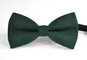 Dark Emerald Bottle Green Cotton Bow tie for Men / Teenge / Boy Kids / Baby