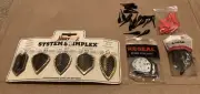 Harrows System 5 Simplex 5 Pack + 1 dice 5 Pack And 64 Dart Tips Lot