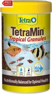 Tetra Tetramin Tropical Granules, Highly Nutritious Diet, Slow Sinking Granules,