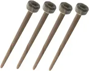 Hoement 4 pcs Wooden Drum Sticks Percussion Mallet with Wood Handle for Beginners Lightweight Comfortable Grip for Gong Other Percussion Instruments