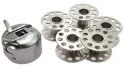 1 Set Silver Sewing Kit Metal Bobbin Case for Sewing Machine Bobbins Spool for