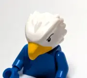 Lego - Minifigure Head - Alien / Creature, White, Bird, Beak