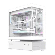 Gamemax ATX white GAMING Case Support BTF 6x ARGB fan