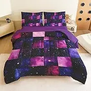Full Size Bedding Sets Space Rocket Kids Bedroom Set Galaxy Bed in A Bag 5-Piece Astronaut Full Size Comforter Sets for Boys Girls for All-Season