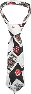 [LIFKOME] Mens Floral Ties Birthday Men Black Ties for Men Fake Fanny Business Necktie Funny Pattern Necktie Mens Playing Card Tie Printing Ties Man Personality Costumes