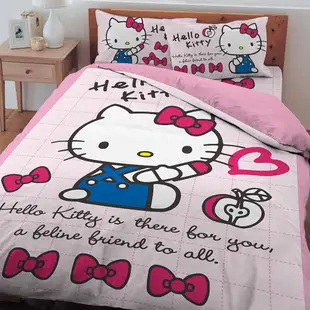 HELLO KITTY 小時光 單人 雙人 床包 枕頭套 薄被套 涼被 兩用被 兒童午睡枕 枕頭 正式授權 台灣製造