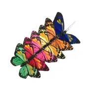 12 Sets Assort Feather Butterflies for Flower Arrangements Decor DIY Crafts