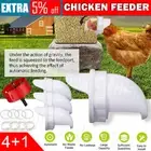 5PCS Chicken Feeder Poultry Pro Feeder DIY Port PVC Gravity Fed Chicken Feeder
