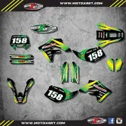 Kawasaki KLX 250 2004 - 2007 Full custom sticker kit SUNRISE style decals
