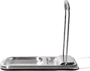 OXO Spoon Rest with Lid Holder Silver 3x4x1in