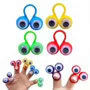 4pc Eyes Finger Puppet Eyeballs Ring Toy For Kids Party Toy Newborn Carpet