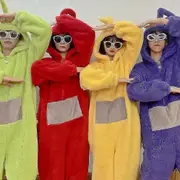 Anxihu Home 4 Colors Teletubbies Cosplay For Adult Funny 110 purple