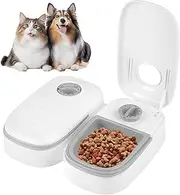 DAJASD Automatic Cat Feeder, 700 ml, 48 Hour Timer, Non-Slip, Wet & Dry Food, Ideal for Cats & Small Dogs