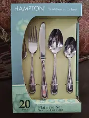 Hampton Flatware Set, Contour Mirror, 20 Piece
