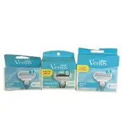 NIB Gillette Venus 3 Boxes Smooth Doux 3 Blade cartridge Refills 18 Razors
