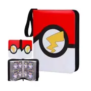 Card Binder Pokemon Cards Holder Fits 400 Cards Removable Sleeves TCG Storage X1