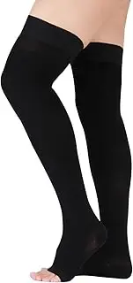 20-30 mmHg Medical Compression Stockings for Men and Women, Thigh High,Open Toe