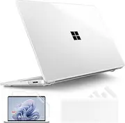 Tuiklol Slim Case for 13.8 inch Microsoft Surface Laptop 7th Edition 2024 for 13.8‘’ Laptop Model: 2036 with Plastic Hard Shell Case + Dust Plug + Screen Protector + Keyboard Cover, Clear Transparent