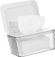 Paifeancodill Wipe Dispenser Holder Wipes Case Wipe Holder with Lids Diaper Wipes Case for Bathroom Refillable Wipe Container with Sealing Flushable Bathroom Storage CaseBoxTissueStorageBox (White)