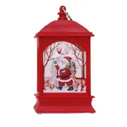 2PCS Christmas Decoration Small Wind Lamp Candlestick Lamp Old Man Snowman Elk Decoration Night Light Red Santa Claus