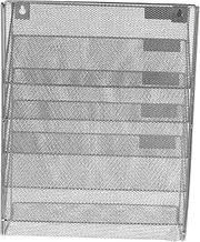 MINAOLULUS 1Pc Wall Mounted Multi File Rack Document Organizer for Home Office Corrosion Resistant Storage Shelf for Living Bedroom