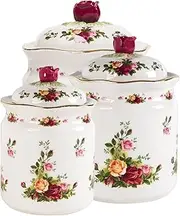 [Royal Albert] Old Country Roses Canister Set, (24 oz, 39 oz & 56 oz), Multi