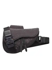 Dior Nylon Padded Saddle Bag in Black