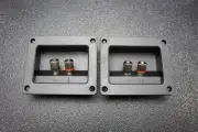 (2) SQUARE SPEAKER JACK TERMINAL CUP SCREW SPEAKER SUBWOOFER BOX TCSB