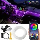 Car LED Interior Strip Light, 16 Million Colors 5 in 1 with 236 inches Fiber ...