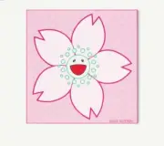LOUIS VUITTON x Takashi Murakami M96088 care55 Cherry Blossom Scarf Pink