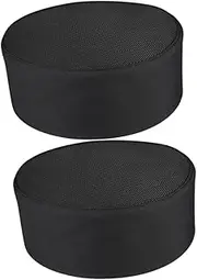 [NOLITOY] Elegant Chef Hats 2pcs Breathable Washable Reusable Net Chef Caps for Men Kitchen Use Black