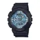 CASIO 卡西歐 G-SHOCK 經典酷黑 獨特百搭 耀眼冰藍 人氣雙顯 GA-110CD-1A2_51.2mm