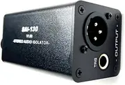 Lyaciomn Audio Isolator Noise Reduction,Eliminates Current Noise,DI Grounding Box,6.5 XLR Mixer Audio Isolator, -130 Stereo Easy to Use