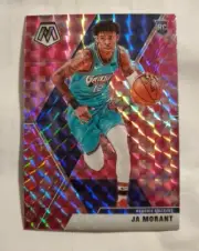 JA MORANT RC 2019-20 PANINI MOSAIC PINK CAMO PRIZM ROOKIE #219 GRIZZLIES SP