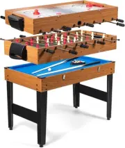 Amazing Multi-Game Table: Pool, Foosball, and Air Hockey Fun for All!