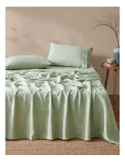 [Natural Home] Vintage Washed Hemp Linen Sheet Set in Sage
