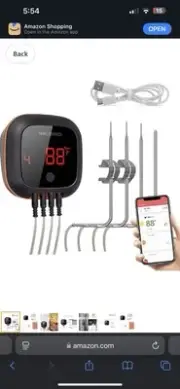 Inkbird IBT-4XS Bluetooth Wireless Grill BBQ Thermometer for Grilling with 4 ft
