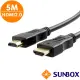 【SUNBOX 慧光】HDMI2.0公對公4K2K 5米HDMI線(5M HDMI 19MM)
