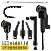 9Pcs Flexible Drill Bit Extension Set Bendable Drill Bit Extension Set