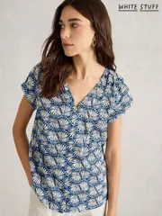 White Stuff Blue Rae Cotton Top (H27574) | $104