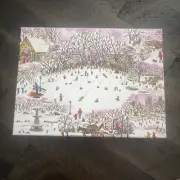 Michael Storrings Sledding In Central Park Holiday Greeting Cards
