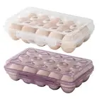 Portable And Stackable Dust-proof Egg Storage Box With Lid Buckle