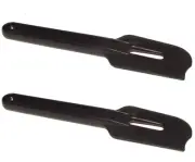 Tupperware 8" Paddle Spatula & Scraper Set Gadget set of 2 Black New