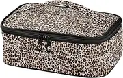 Leopard Cheetah Print Animal Womens Lunch Bags Portable Flat Small Insulated Lunch Box with Handle Cooler Tote Bag