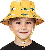 [SURF CUZ] Baby Sun Hat UPF 50+ Sun Protection Hats Toddler Bucket Hat Kids Summer Beach Hats Wide Brim Outdoor Play Hat for Boys Girls