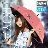 在飛比找momo購物網優惠-【雙龍牌】HANA黑膠宮廷傘直立傘自動晴雨傘(抗UV陽傘降溫