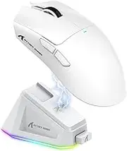 ATTACK SHARK X11 Gaming Mouse with Magnetic Charging Dock, PixArt PAW3311 Gaming Sensor, BT/2.4G Wireless/Wired Gaming Mouse, 22000 DPI, Office Mice Gamer Mice for Win11/Xbox/PS/Mac (White)