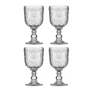 4PK Ladelle Sunflower Goblet 260ml Cocktail Glass Water/Wine Glassware Clear
