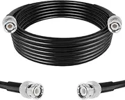 exgoofit BNC Coaxial Cable 16.5ft (5m), RG58 Coax Cable 50 ohm Low Loss with BNC Male to Male Connector for Antenna Analyzer, CB Radio, Signal Generator