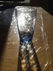Vintage, Case of 12, Libbey Chivalry Blue Glass 12 Oz Tumblers 5.25"Tall